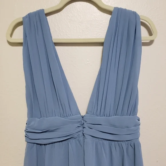 Lulu's Divine Muse Slate Blue Wide-Leg Jumpsuit - Picture 9 of 12